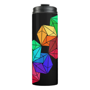 Helle Rainbow Cube Triangle an Black Thermosbecher