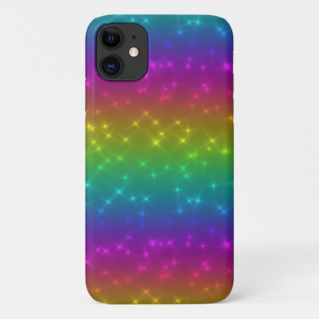 Helle Rainbow-Glitzern Handy-Fall Case-Mate iPhone Hülle (Rückseite)