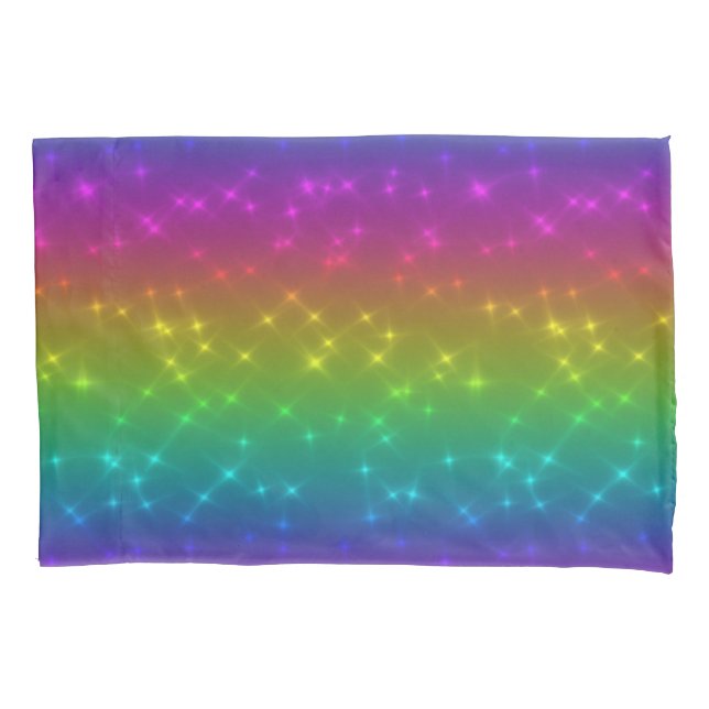Helle Rainbow Glitzern Kissen Case Kissenbezug (Vorderseite)