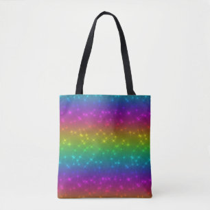 Helle Rainbow Glitzern Tote Bag Tasche