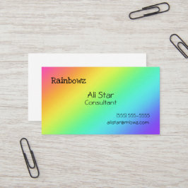 Helle Rainbow Gradient Business Cards Visitenkarte