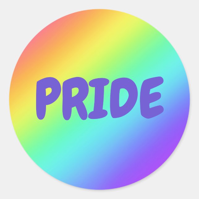 Helle Rainbow Gradient PRIDE Stickers (Vorderseite)