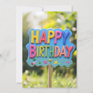 Helle Rainbow Happy Birthday Sign Birthday Einladung