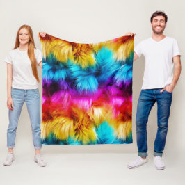 Helle Rainbow-Imitate-Monster-Pelzstruktur Fleecedecke