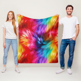 Helle Rainbow-Imitate-Monster-Pelzstruktur Fleecedecke