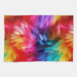 Helle Rainbow-Imitate-Monster-Pelzstruktur Geschirrtuch
