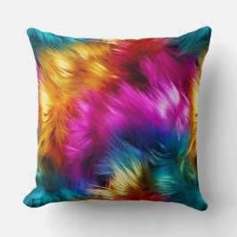 Helle Rainbow-Imitate-Monster-Pelzstruktur Kissen
