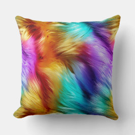 Helle Rainbow-Imitate-Monster-Pelzstruktur Kissen