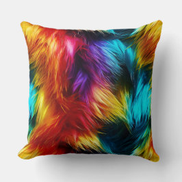 Helle Rainbow-Imitate-Monster-Pelzstruktur Kissen