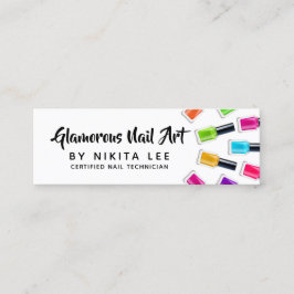 Helle Rainbow Nail Art Tech Salon Social Media Mini Visitenkarte