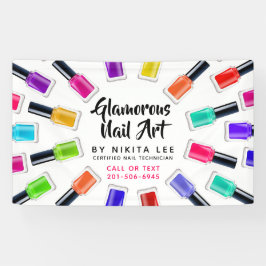 Helle Rainbow Nail Polnisch Art Tech Salon Custom Banner