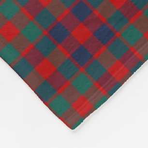 Helle Red and Blue Kariert McGowan Tartan Fleecedecke