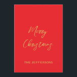 Helle Red & Gold Farben Frohe Weihnachten<br><div class="desc">Erleben Sie dieses moderne,  elegante Design. Diese Vorlage kann an alle beruflichen Beruf angepasst werden.</div>