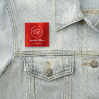 Helle Red Ombre Ihr Business-Logo hier Namensschild