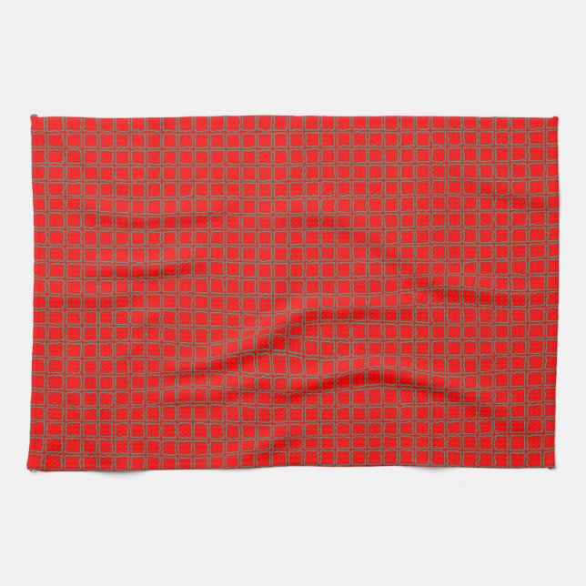 Helle Red Pattern Trendy Geschirrtuch (Horizontal)