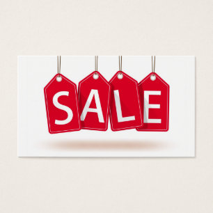 Helle Red Sale Tags Card