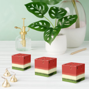 Helle Red Watercolor Watermelon Square Gefallen Bo Geschenkschachtel