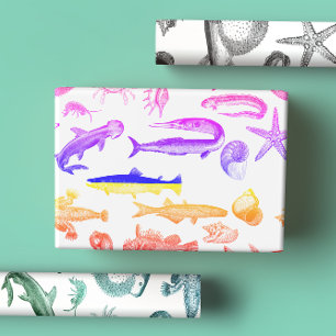 Helle Regenbogen, Blaue und Grüne See Geschenkpapier Set