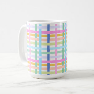 Helle Regenbogen-Karotaste Tasse - Farbige Pastell
