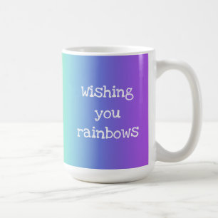 Helle Regenbogen-Tasse "Wishing You Rainbows" Kaffeetasse
