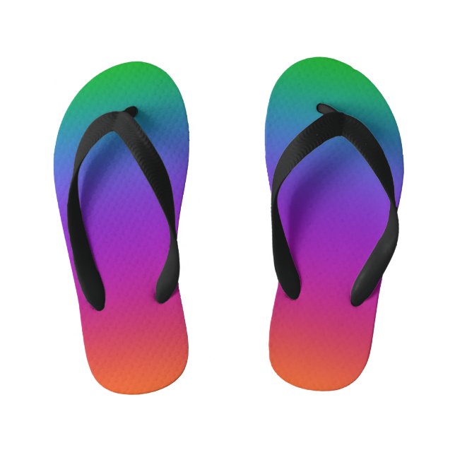 Helle Regenbogenfarben Kinderbadesandalen (Fußbett)