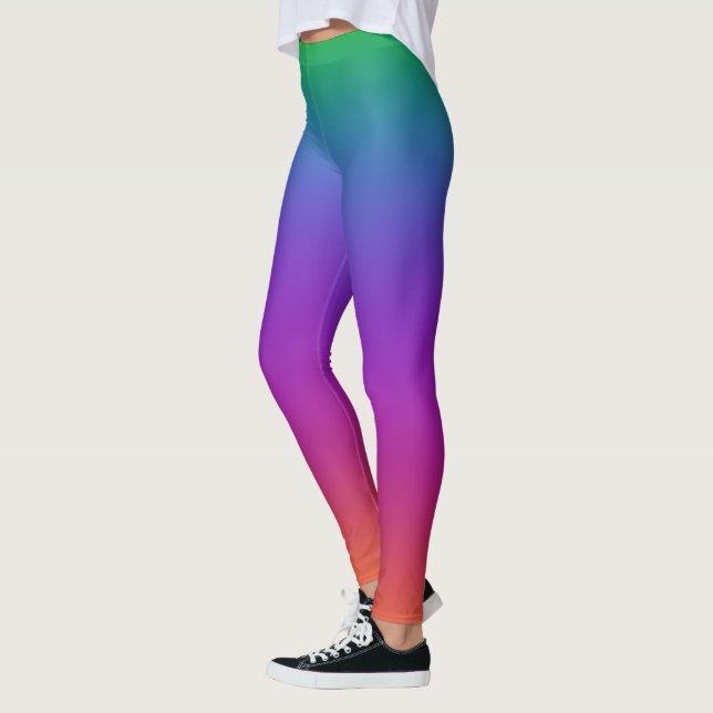 Helle Regenbogenfarben Leggings (Links)