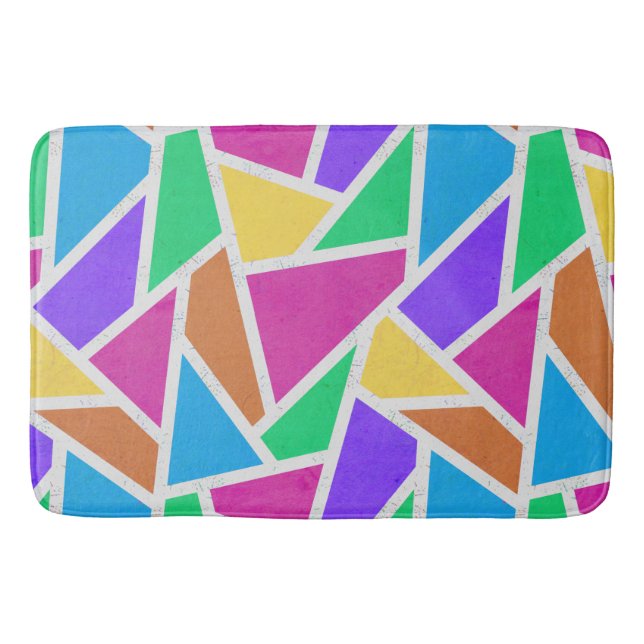 Helle Regenbogenfarben Mosaik Badematte (Vorderseite)