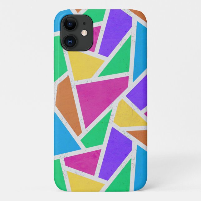 Helle Regenbogenfarben Mosaik Case-Mate iPhone Hülle (Rückseite)