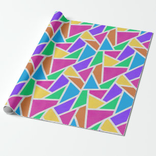 Helle Regenbogenfarben Mosaik Geschenkpapier