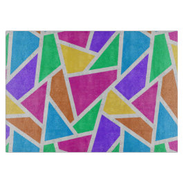 Helle Regenbogenfarben Mosaik Schneidebrett