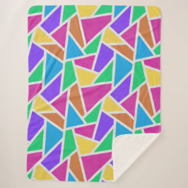 Helle Regenbogenfarben Mosaik Sherpadecke