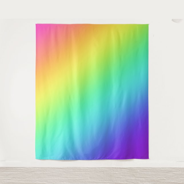 Helle Regenbogenfarben Tapestry Wandteppich (Vorderseite)