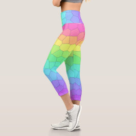 Helle Regenbogenskala Capri Leggings