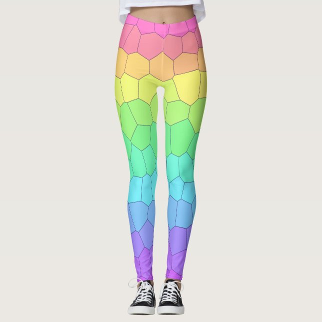 Helle Regenbogenskala Leggings (Vorderseite)