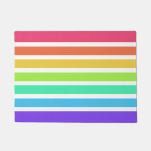 Helle Regenbogenstreifen Fußmatte
