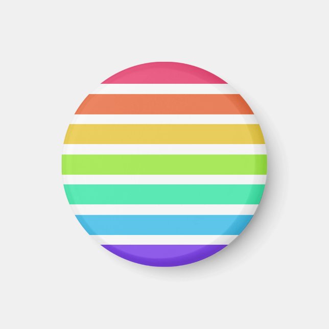 Helle Regenbogenstreifen Magnet (Vorne)