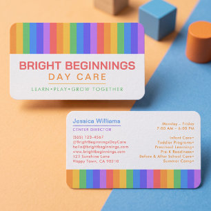 Helle Regenbogenstreifen-Moderne Personalisierte G Visitenkarte