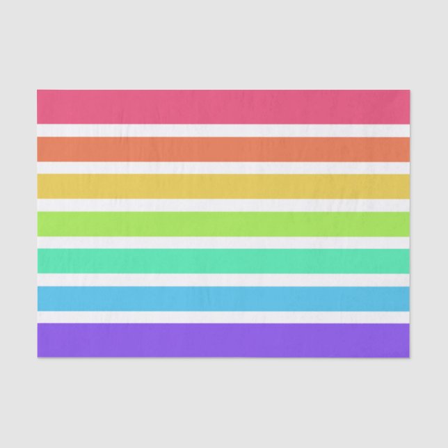 Helle Regenbogenstreifen Seidenpapier (Vorderseite)