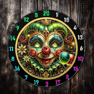 Helle Retro-Neon-Dartscheibe für Spielzimmer Dartscheibe