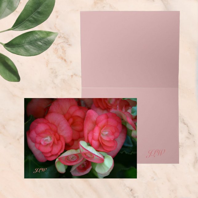 Helle rosa Begonia Note Card (Von Creator hochgeladen)
