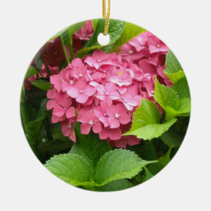Helle Rosa Hortensie Keramik Ornament