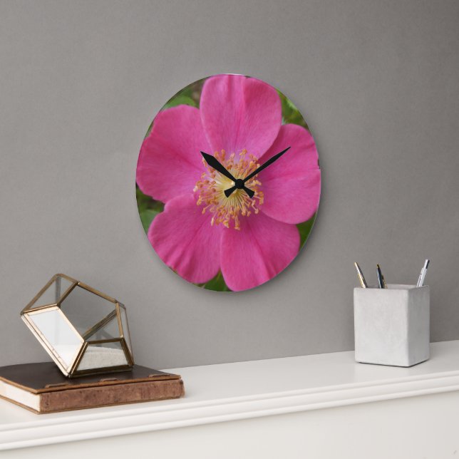 Helle rosa Rosa Wall Clock Große Wanduhr (Büro)
