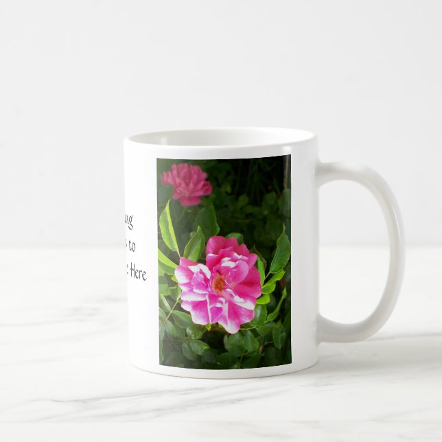 Helle rosa Rosen-Blumenphotographie Kaffeetasse (Rechts)