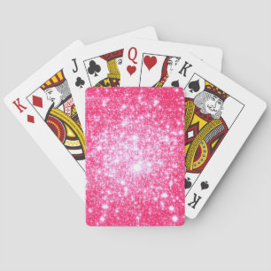 Helle rosa Sterne Spielkarten