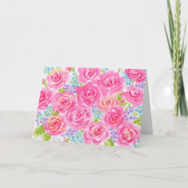 Helle Rose Hochzeit Herzlichen Glückwunsch Liebe H Karte (Vorderseite)
