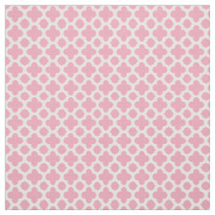 Helle Rose Rosa Weißes Korkat Quatrefolienmuster Stoff