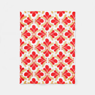 Helle Rot Nahtlose Blume Fleecedecke