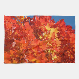 Helle Rot Orange gelbe Herbsttücher individuell Handtuch
