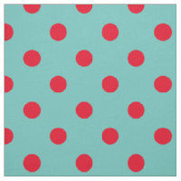 Helle Rot-Polka-Punkte auf Aquamarinem Licht