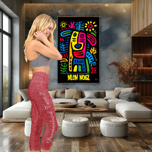 Helle rote Leinenstruktur Modernes Stoffmuster Capri Leggings